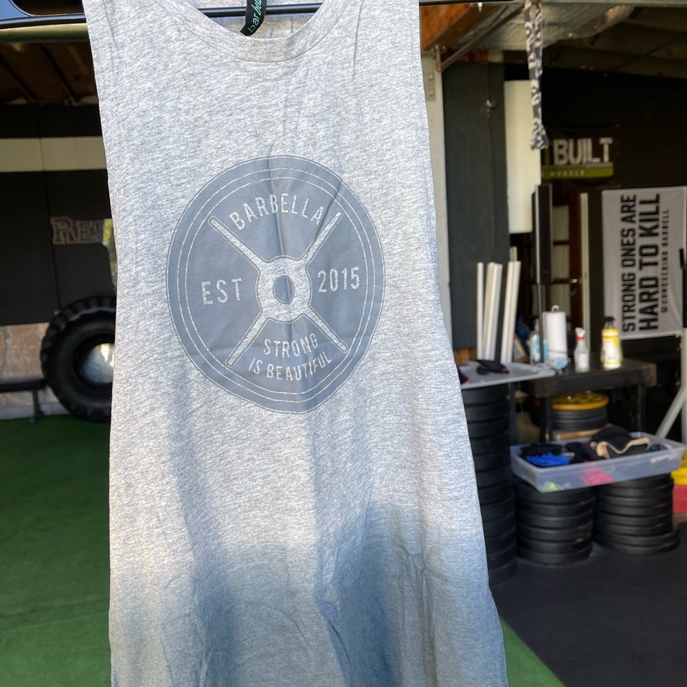 Barbells Grey Tank